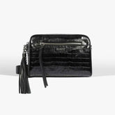 BOLSA TIRACOLO COURO PRETA CROCO S 50010 0622 0001 SCHUTZ